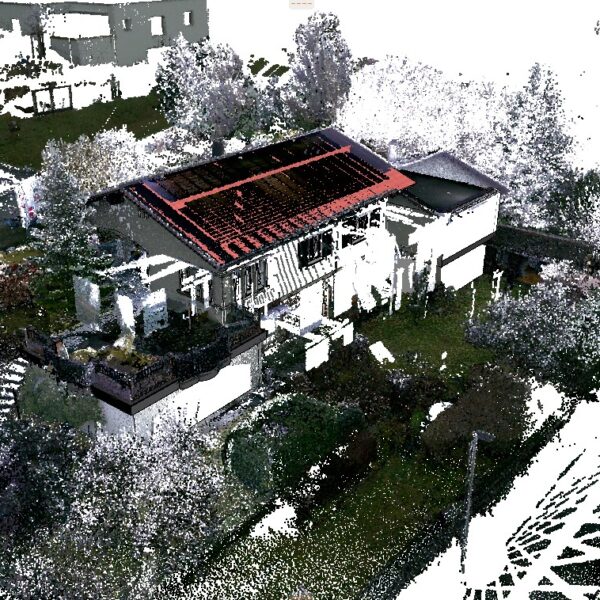 Punktwolke von Gebäudeaufnahmen