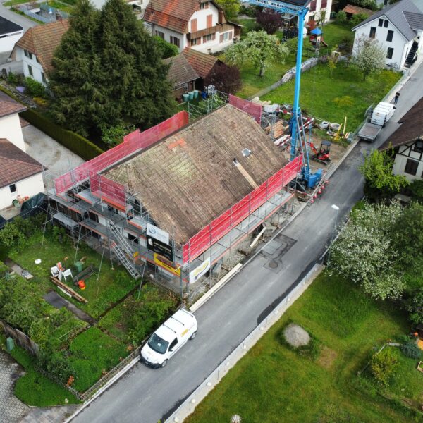 Drohnenaufnahme Gerüst