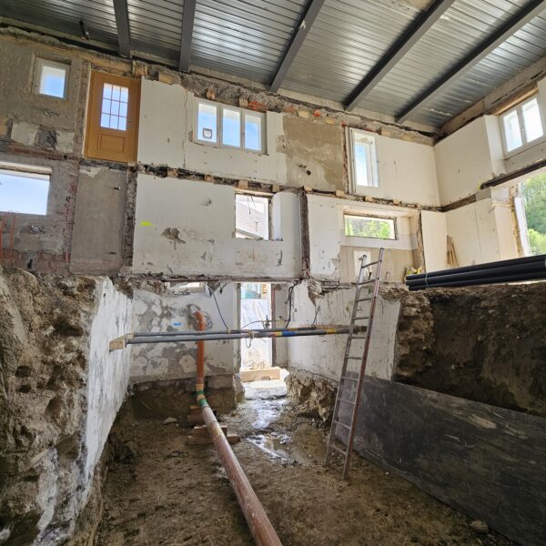 Aushub im Untergeschoss